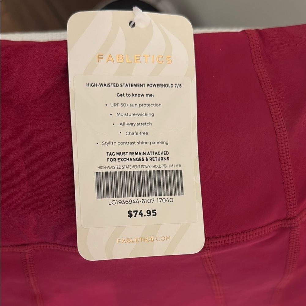 Fabletics Powerhold Leggings in Bold Red